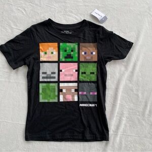 Kids Black Minecraft T-Shirt